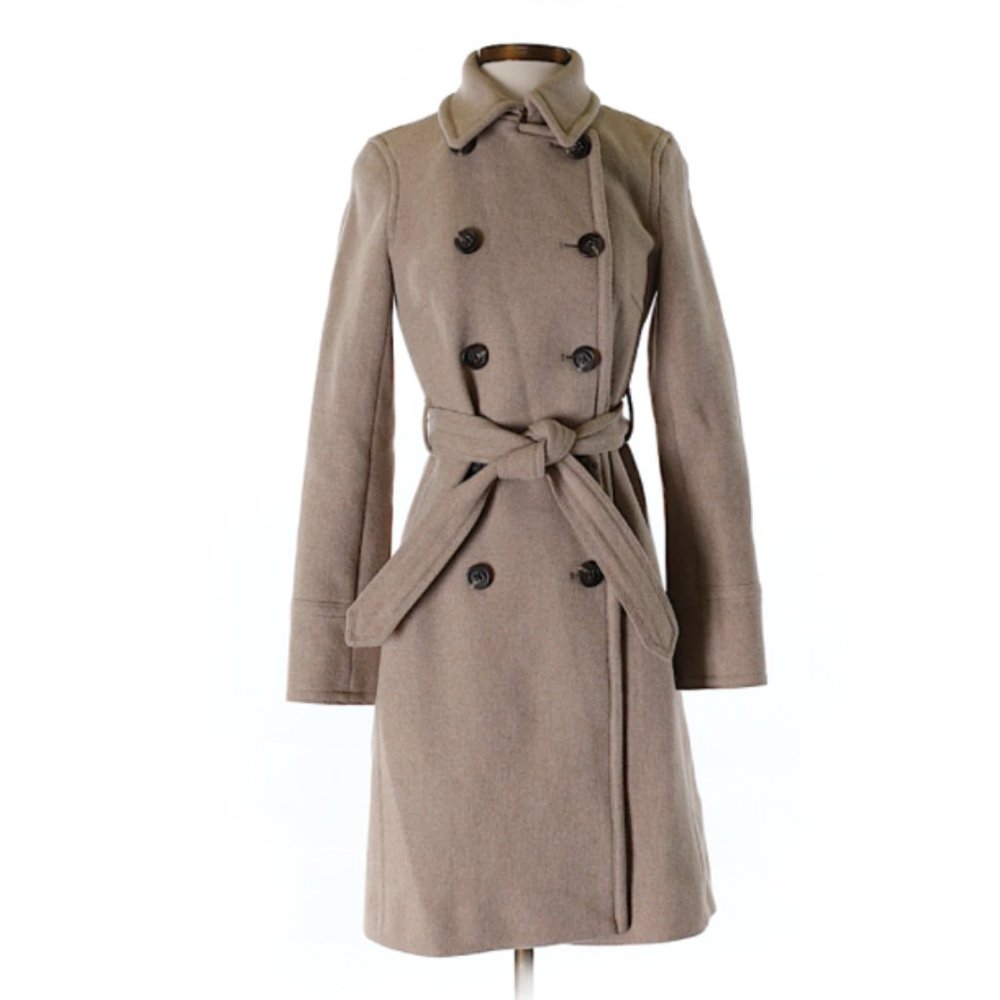 J. Crew Tan Wool Button-Front Coat (2)